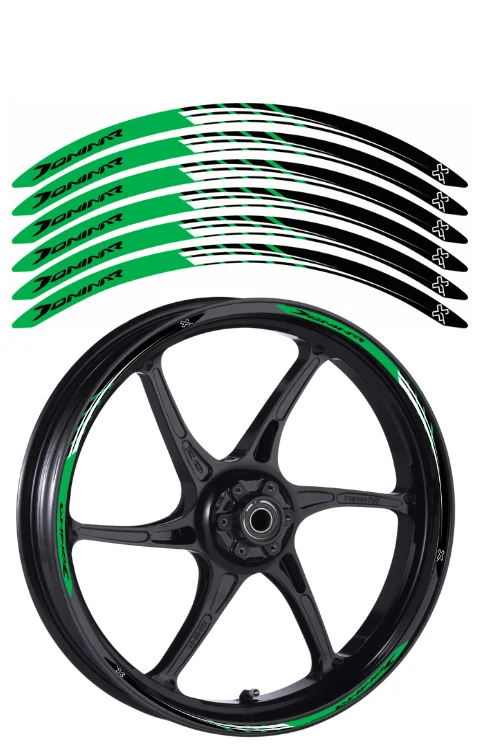 Alloy Wheel Radium Sticker Compatible with Dominar 250/400 | Made In Premium Radium With FPF(Fade Protection Film), Water Proof, Precut Sticker, Pack Of 12